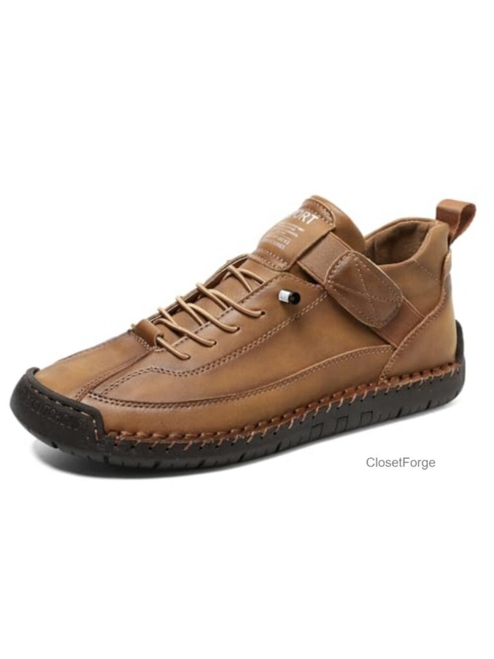 Womens Leather Slip-On Ankle Boots Lightweight Non-Slip Flat Walking